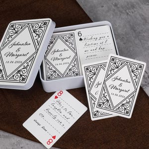 Custom Wedding Guest Book Playing Cards, Blank Playing Cards, Personalized Playing Cards, Wedding Keepsake, Save the Date