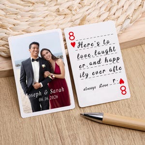 Custom Photo Guest Book Playing Cards, Wedding Guest Book Alternative, Blank Playing Cards, Engagement Party Card, Personalized Wedding Gift