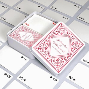 Custom Wedding Guest Book Playing Cards: Personalized Keepsake