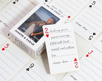 Personalized Photo Playing Card Guest Book Alternative: Custom Wedding Keepsake
