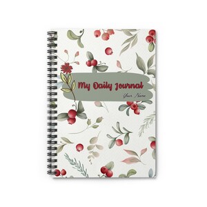 Cahier à spirales floral, joli journal de pensées quotidiennes, cadeau pour écrivains, papeterie écologique, cahier à motifs floraux
