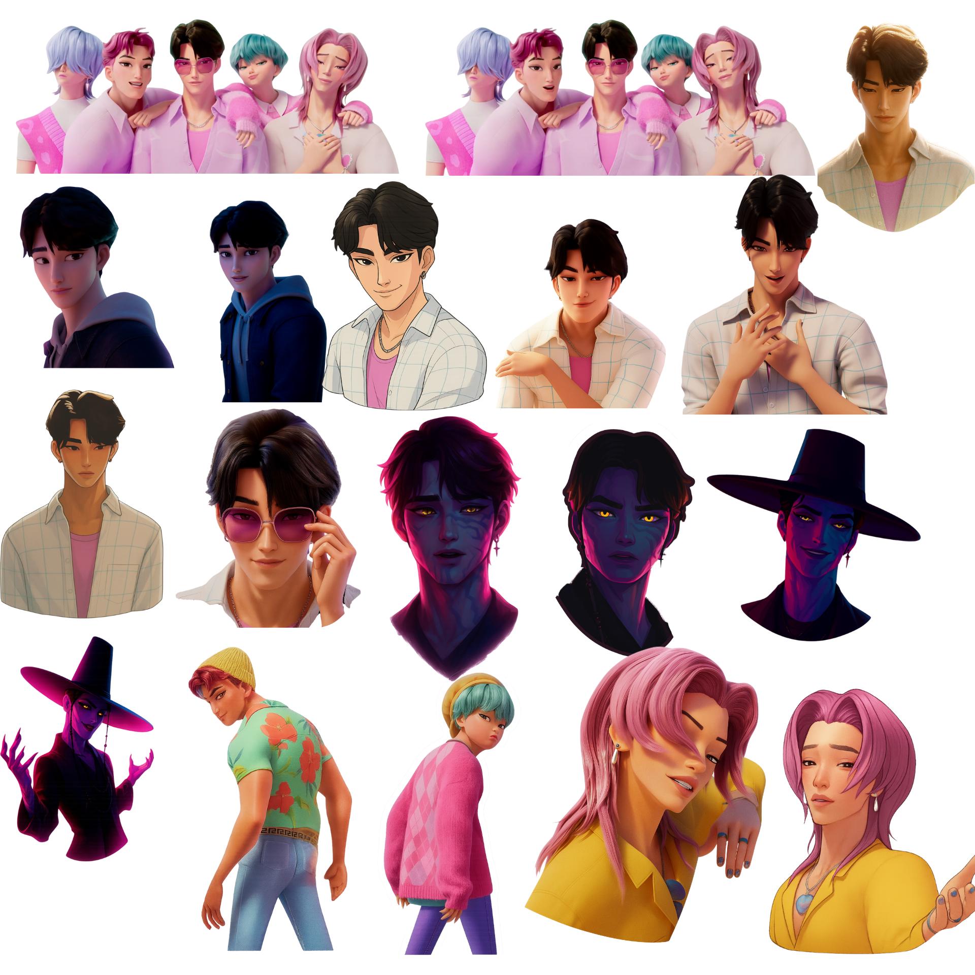 K-pop Demon Hunters Stickers – 45 PNG Bundle Pack (digital Download) - Etsy