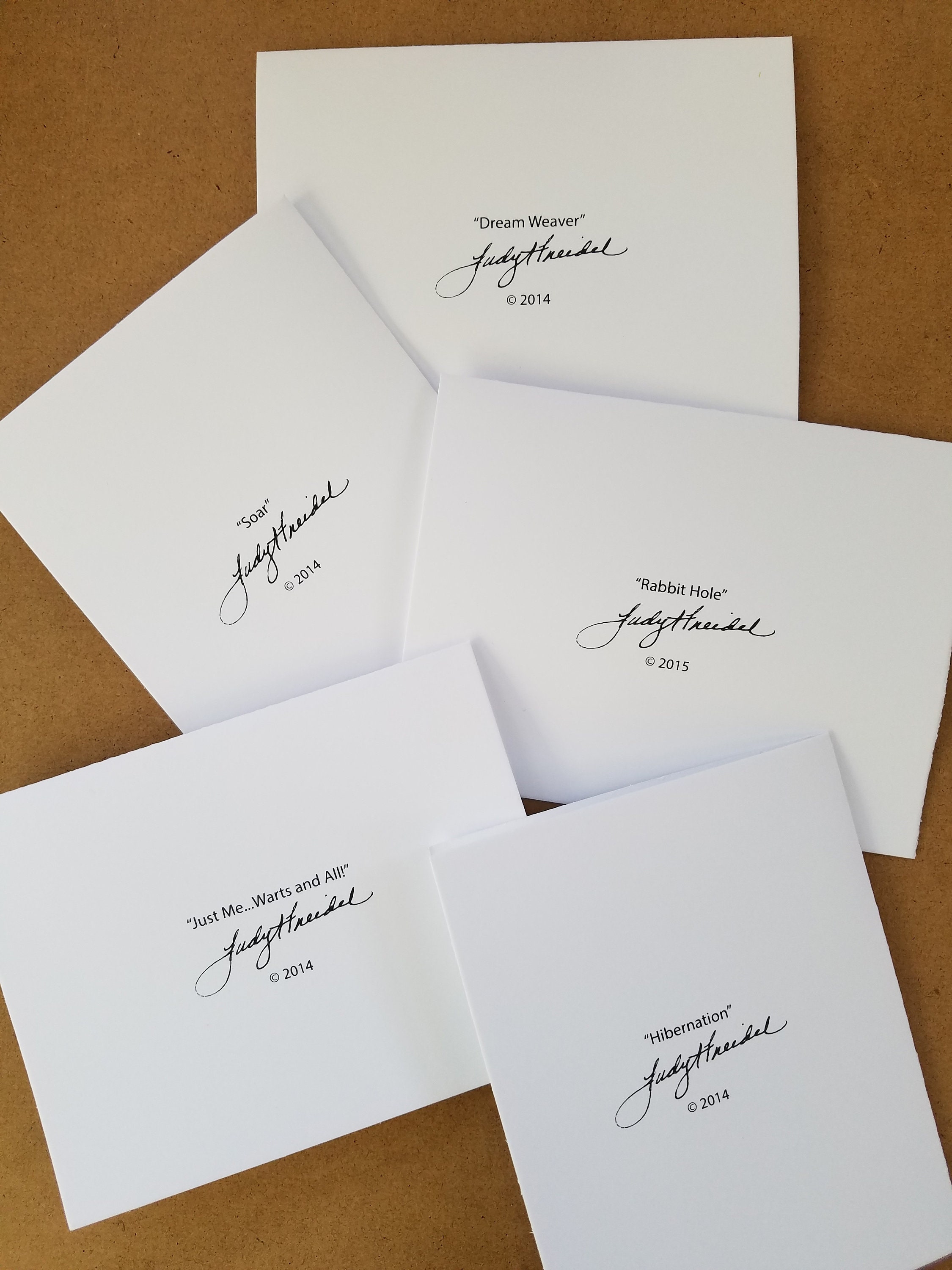 Pen & Ink Art & Collectibles Drawing & Illustration Set of Five Note ...