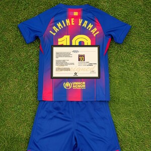 Lamine Yamal Barcelona Tribute Jersey - Printed Signature, COA, Kids/Adult Sizes image 2