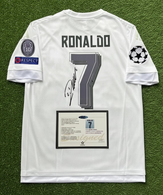 Cristiano Ronaldo SIGNED Real Madrid Home 1516 UCL Final