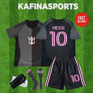 Messi 10 Miami Bortaställ Barn 4-delat Fotbollsställ
