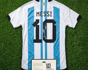 Lionel Messi Signed Argentina #10 Home Jersey/Shirt – Autographed Collectible with COA