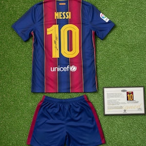 Camiseta/Camiseta de local/final del Barcelona 20/21 FIRMADA por Lionel Messi - Certificado de autenticidad - Retro