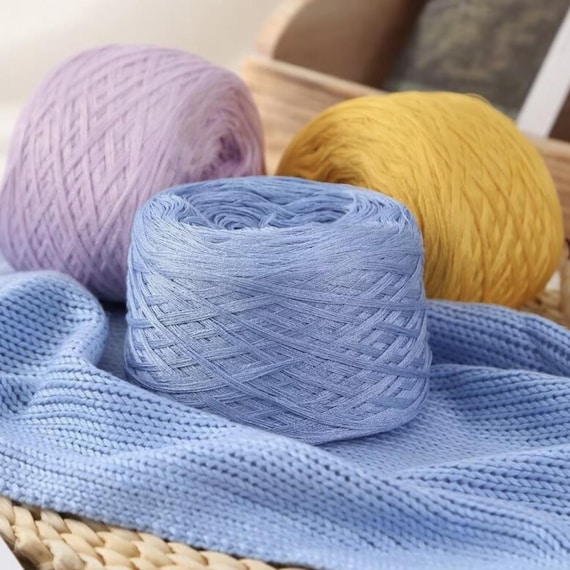100g Bamboo Fiber Cotton Yarn | Cool Summer Multi-Ply Yarn for Crochet & Knitting | Lightweight Yarn for Tops, Scarves, Hats Cardigans