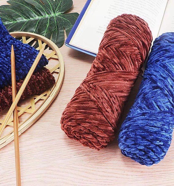 100g good quality  Chenille Chunky Yarn Ideal for Amigurumi, Crochet, and Knitting with Soft, Fluffy Textures