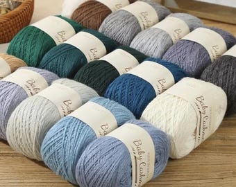 50g Kaschmir Garn zum Stricken & Häkeln, Zartes Schal Garn, Mink Feel Garn, Mittelschweres Garn, DIY Handgefertigtes Handwerksgarn