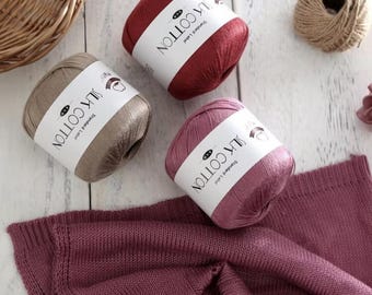 Silk Cotton Linen Lace Yarn, 50g Ball, Soft Lightweight Crochet Thread for Summer Clothing, Amigurumi, DIY Knitting & Crochet Projects