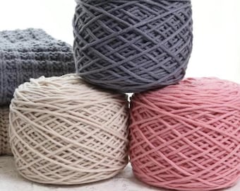 8-Ply Lover Cotton Yarn Milk Cotton Big Skein 200g | Soft Bulky Crochet Yarn for DIY Knitting Scarves, Hats, Blankets, Amigurumi Bags (1-69)