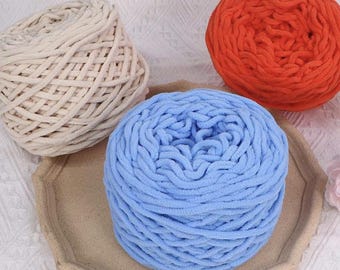 Chunky Ice Yarn 160g – Thick Bulky Crochet Yarn for Slippers, Hats, Scarves, Bags, DIY Knitting, 6mm Super Chunky Tube Yarn（31-81）