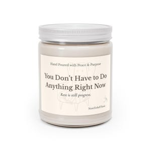 Scented Candle with Motivational Quote, Peaceful Home Decor, Self-Care Gift, Relaxation Candle, Spa Essential
