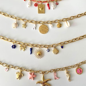 Charm necklace Charm necklace Women&#39;s necklace Girls&#39; necklace Women&#39;s gift Customizable necklace Personalized gift Customizable jewelry