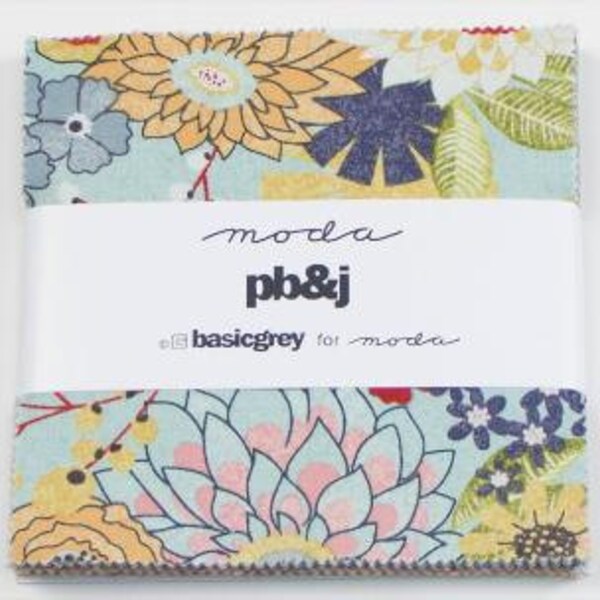 Charm Pack of pb&j from basic grey for Moda
