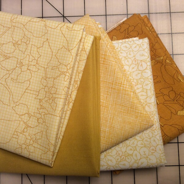 SALE- Fat Quarter Bundle- Botanics in Curry- Carolyn Friedlander