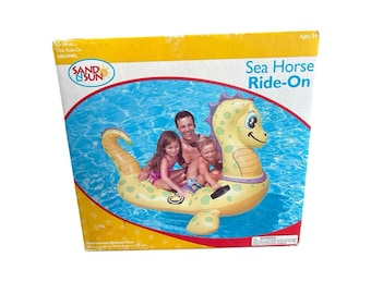 Sand N Sun Intex Wet Set Large Sea Horse Ride-on Pool Float Toy Inflatable 86x50