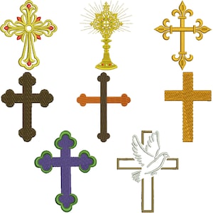 Cross embroidery design, Christian cross, Christian Embroidery, Religious Embroidery, Fancy Cross embroidery, Machine embroidery Design