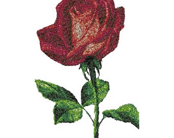 Rose Embroidery Design, Delicate Roses Embroidery, Summer Flower Motif, Flower Embroidery, Floral Design, Machine embroidery design
