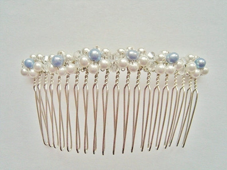 7. Blue Pearl Hair Comb - wide 6