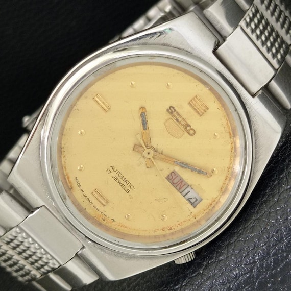 Genuine Vintage Seiko 5 Automatic Japan Mens Original Dial Watch