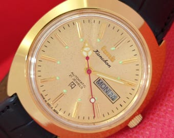 廃盤帯付　サイン入り　・NACIONAL JAM'S　／BEAT HARVEST Vintage Hmt Kanchan 6501 Automatic Indian Mens Day&date Golden