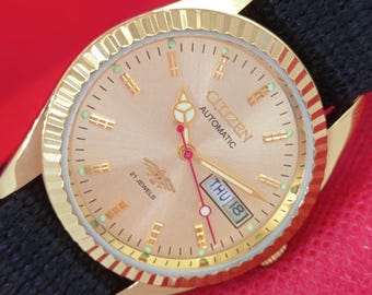 Refurbished Vintage Citizen Automatic 8200 Japan Mens Day&date