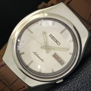 Vintage Seiko Automatic 7009A Japan Mens Silver Color Dial Watch a500134
