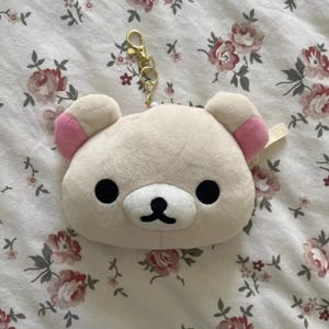 Cute Plush Mini Storage Bag for Kids, Cute Bear Pencil Pouch, School Stationery Case