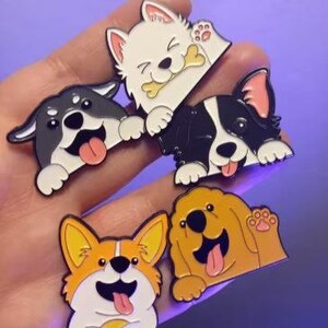 Cute Dog Enamel Pin - Kawaii Badge Cartoon Brooch Backpack/Clothing Accessory Pet Gift