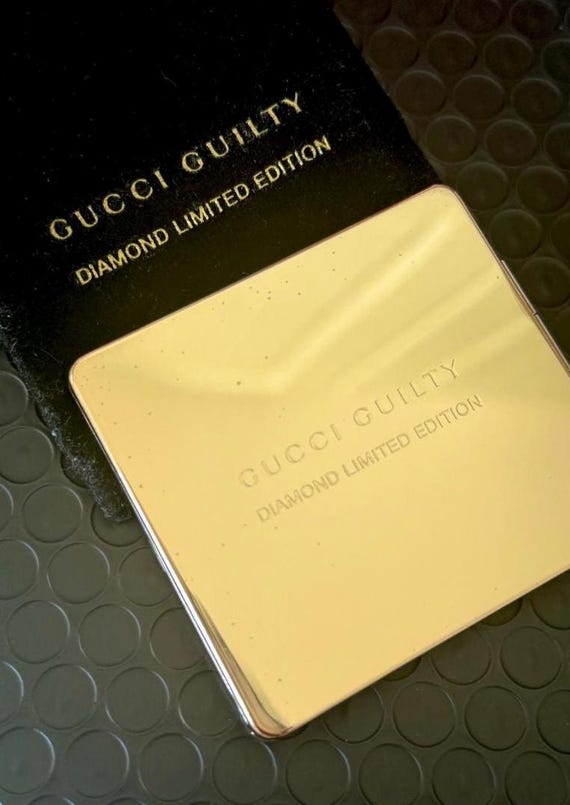 Vintage Gucci Guilty Diamond Limited Edition Gold Compact Mirror