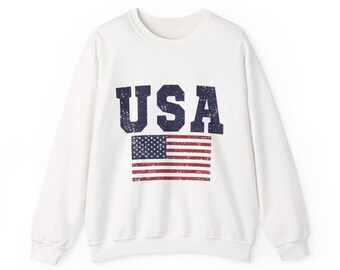 Felpa Da Uomo Patriottica Con Bandiera Americana - Pullover Casual Vintage Per L'autunno, Comodo E Di Tendenza