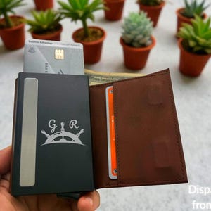Personalized Leather Wallet for Men - Engraved Slim Wallet