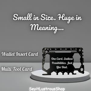 Tarjeta de billetera grabada, tarjeta insertable, tarjeta de billetera personalizada, tarjeta de billetera de metal, organizador de bolsillo, artículos EDC, regalo para el Día del Padre, regalo para papá