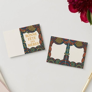 Carte Fête des Mères à Imprimer – Style Africain Wax – Format A4 – Téléchargement Numérique