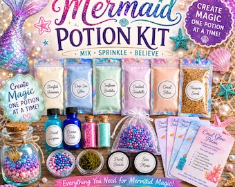 Potion Kit for Kids, Mermaid Sensory Play Box, Screen-Free Activity, Magical Birthday Gift