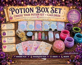 Magical Potion Kit with Mini Cauldron Set| Personalized Gift for Kids