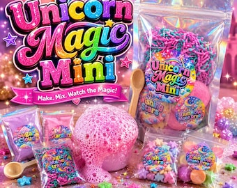 Unicorn Magic Mini Potion Kit for Kids | Sensory Play Kit | Fizzing Potion Activity | Magical STEM Play