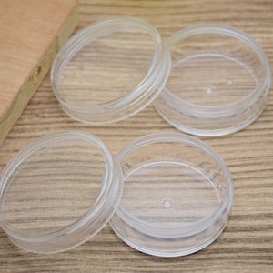 10Pcs Round Clear Plastic Box,Transparent Plastic Box,Container Box,Plastic Cases,50mmx50mmx20mm(height) AB49