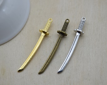 Metall Schwert Anhänger,Messer Anhänger für Schmuckherstellung,DIY Bastelbedarf,Halskette Armband Ohrring Dekoration Ornamente,Design Verschönerung