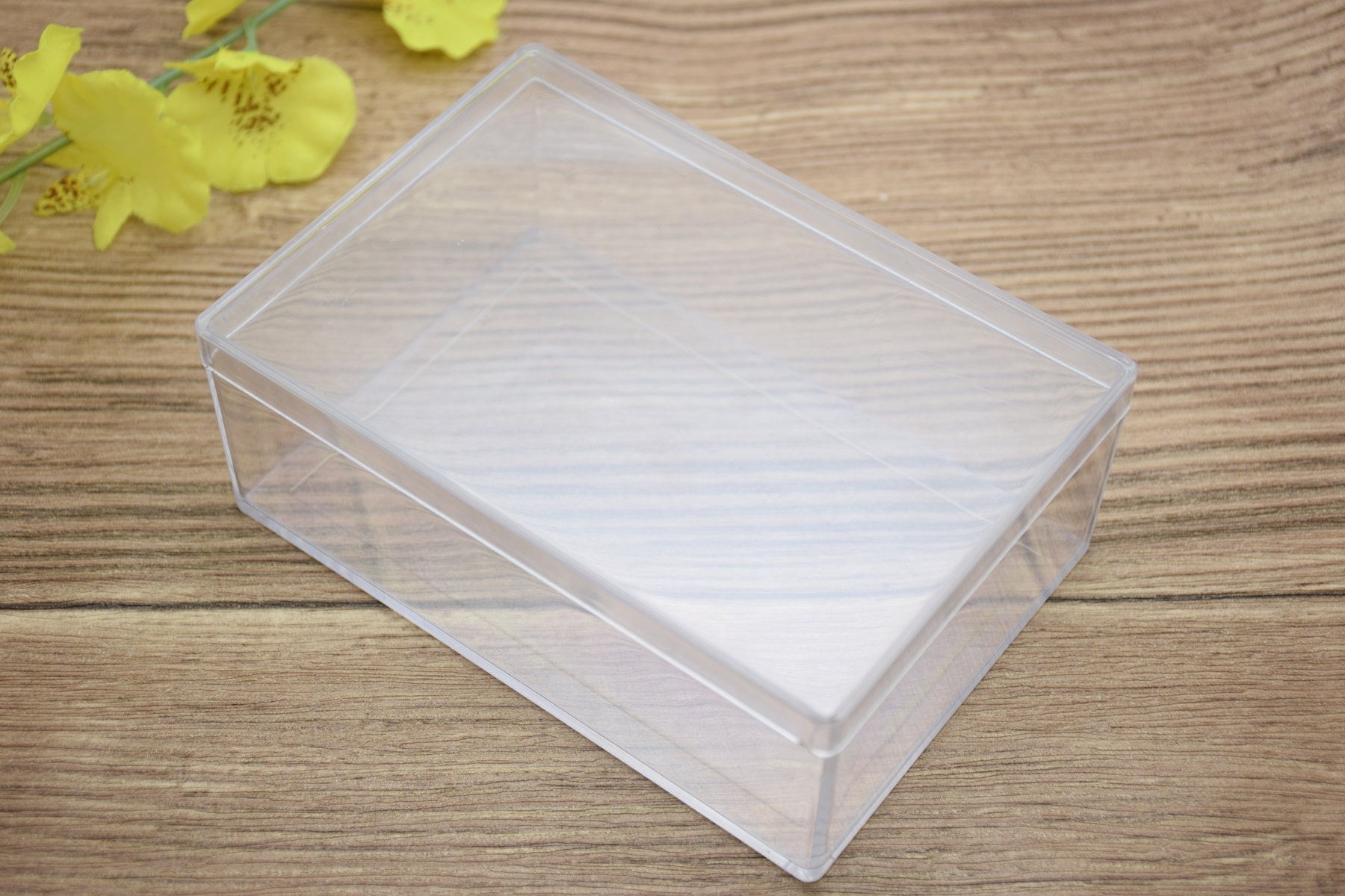 2pcs Rectangle Clear Plastic Box,transparent Plastic Box,container Box ...
