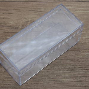 2 stuks rechthoekige doorzichtige plastic doos, transparante plastic doos, containerdoos, plastic koffers, 120 mm x 50 mm x 50 mm (hoogte) AB112