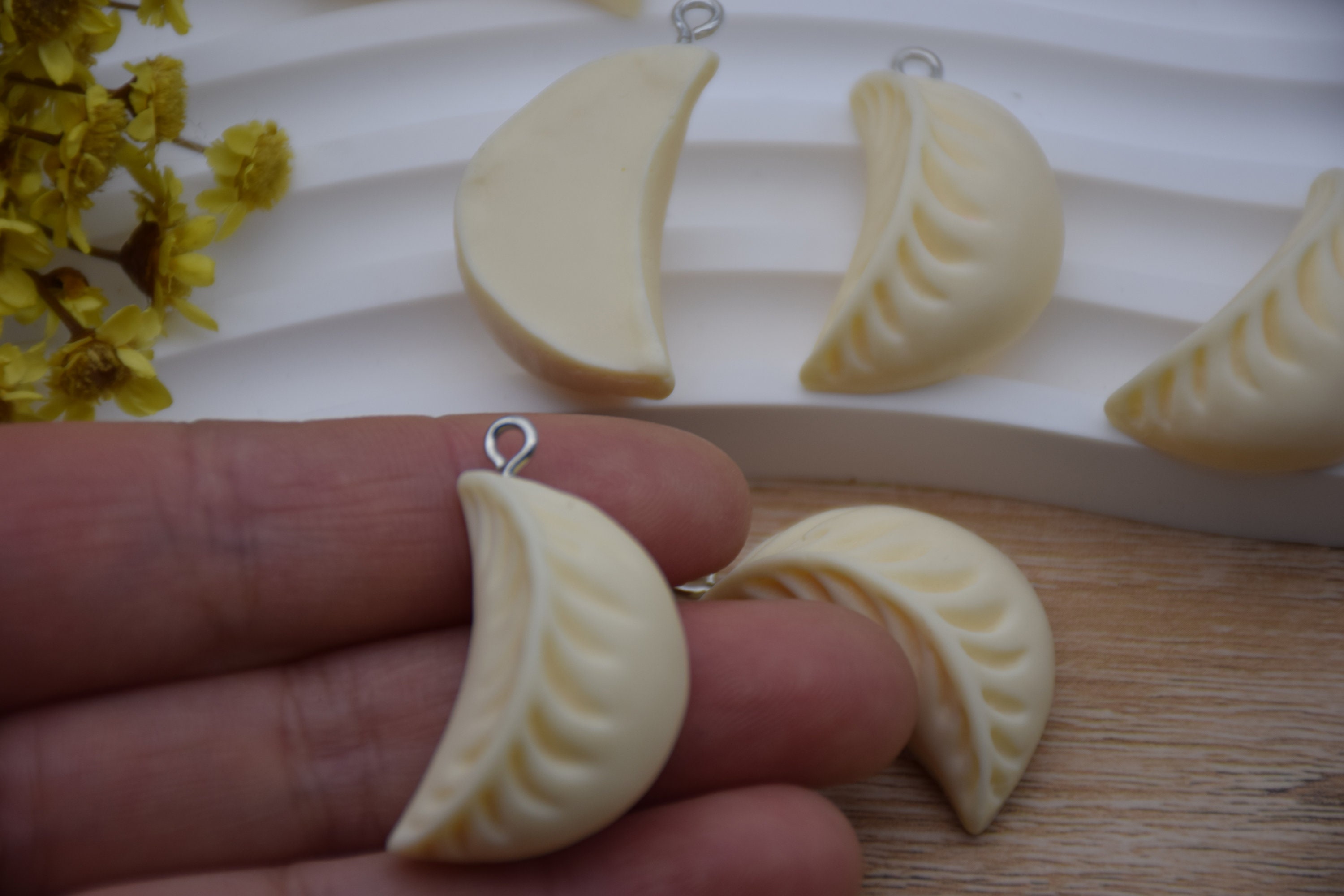 10 Resin Adorable Dumpling Charms Earring Necklace Bracelet Bead ...
