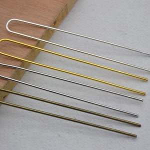 10 metal hair pin,simple hair fork,hair bun holder,U shaped hair pin,hair slide for hair,DIY bun pin,blank hair pin,hair accessories,110mm