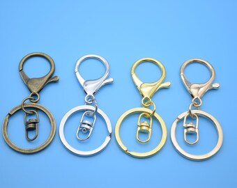 10 Schlüsselanhänger mit Hummerverschluss,Schlüsselring mit Schwenkverschluss,Schlüsselanhänger Haken,Split Ring,Schlüsselhalter,Schwenkclip,Schlüsselring Verschluss,Charms Schlüsselbund
