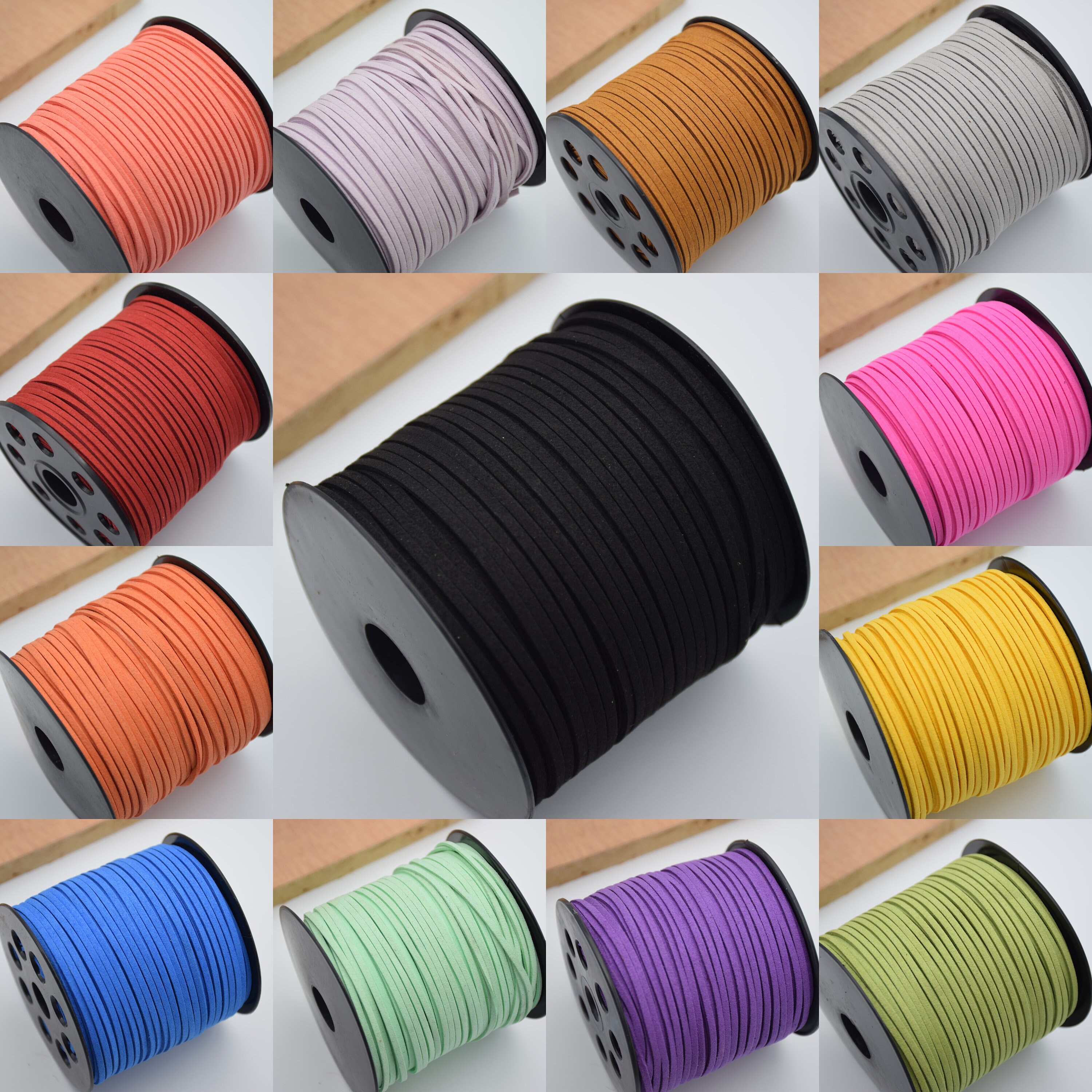 100Yard 3mm Flat Faux Suede Leather Cord 3mm DIY Cord | Etsy