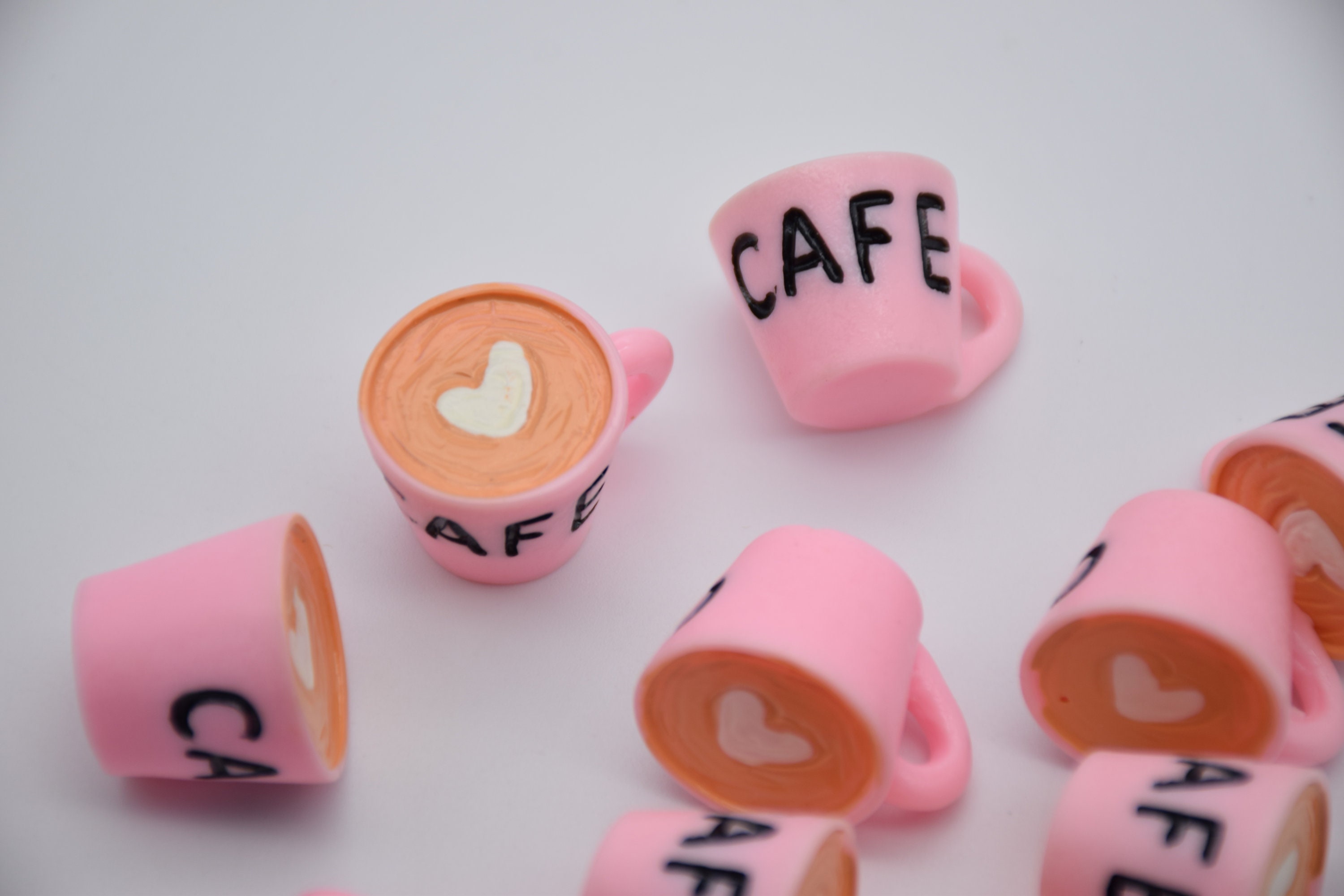 10 Resin Adorable Coffee Cup Cafe Mug Charms DIY Jewelry Etsy