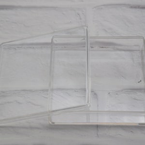 2Pcs Square Clear Plastic Box,Transparent Box,Container Box,Lid Box,Decoration Box,Plastic Cases,Storage Box,95mmx95mmx25mm(height) AB93